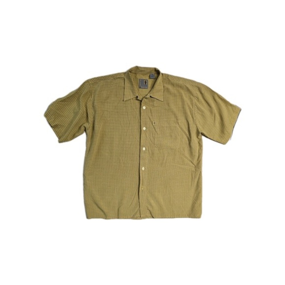 vintage pineapple Collection Hawaiian Shirt Men's‎ Y2K Plaid M Yellow Relaxed